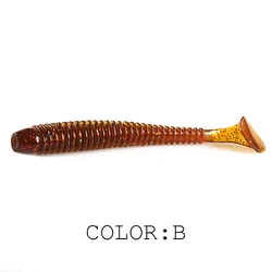 Supercontinent Impact Ring Shad Fishing Lures Set - Soft Artificial Baits (Multiple Quantities Available) - 97mm 6pcs (B)