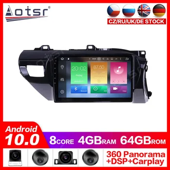 

Android 10.0 GPS Navigation Radio DVD Player for Toyota Hilux RHD 2015-2020 Video Player Stereo Headuint Built in Carplay dsp