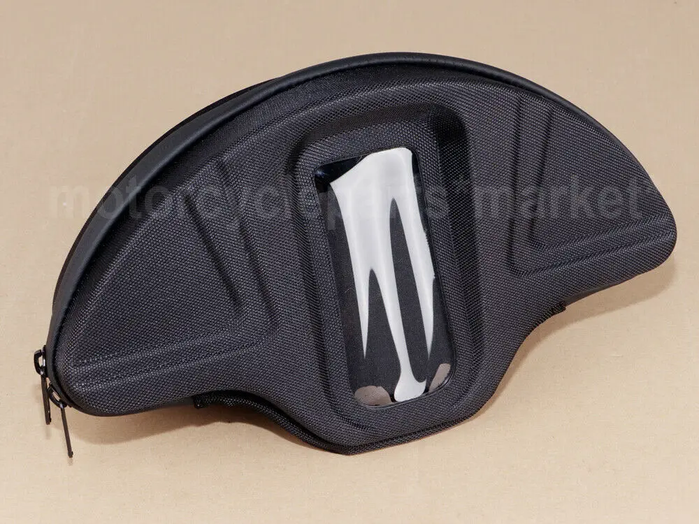 Черный один карман ветровое стекло сумка обтекатель Смартфон Iphone для Harley Batwing Touring Electra Glide 96-13