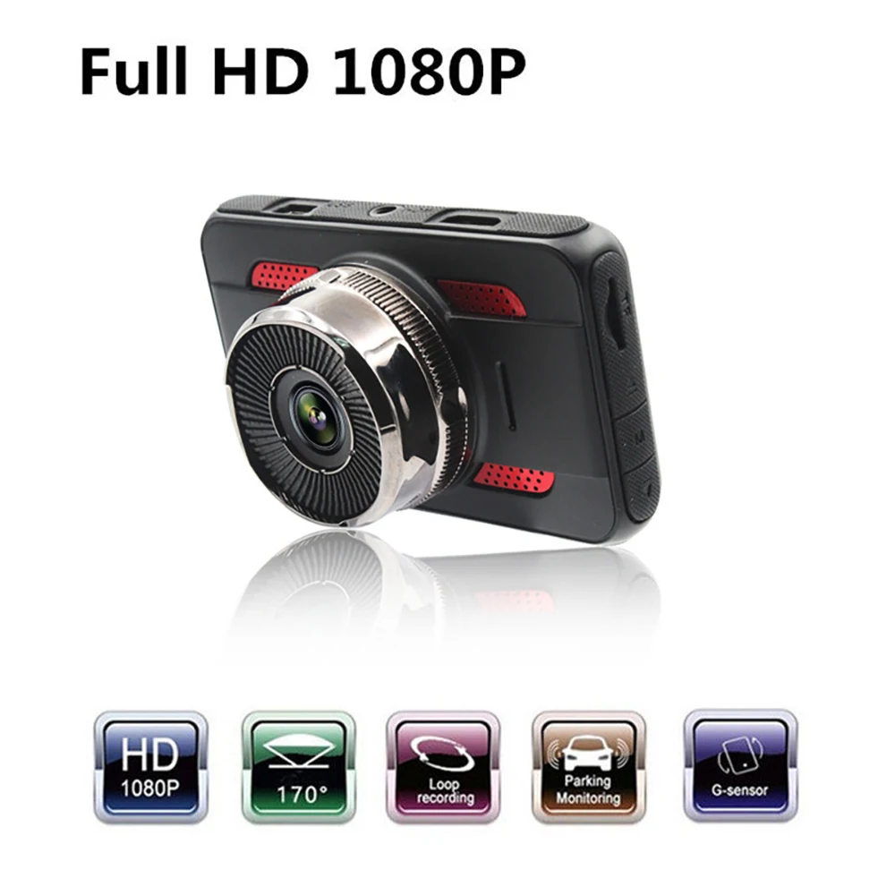 Видеорегистратор автомобильный Full HD 3 0 P 1080 дюйма с детектором