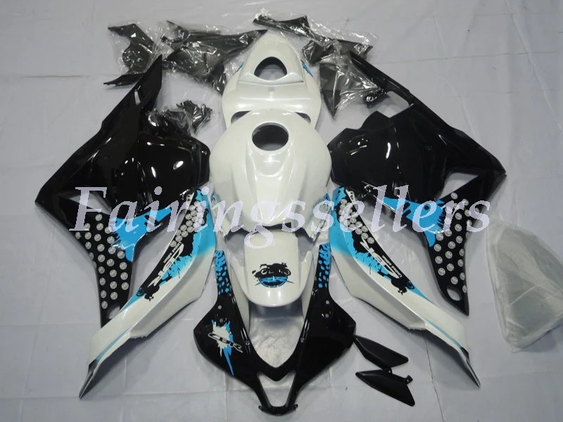 Black Blue White Топ инъекции ABS Полный комплект обтекателя подходит для Honda CBR600RR F5 2009 2010 2011 2012 Обтекатели черный Repsol - Цвет: Black Blue White