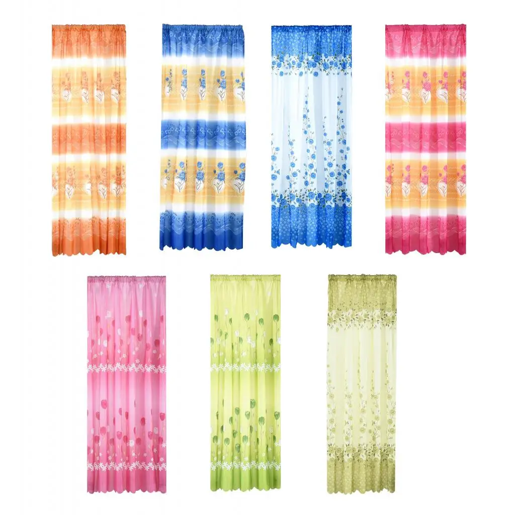Southeast Asian Style Stripe Curtain Printed Finished Door Blackout Curtains