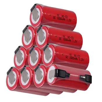 

10 pieces SC battery 1.2v 1500mah nicd power tools for dewalt for bosch for hitachi for metabo