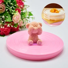 Пластиковая вращающаяся противоскользящая вращающаяся подставка для украшения торта, Вращающаяся круглая подставка для торта, кухонные принадлежности для выпечки