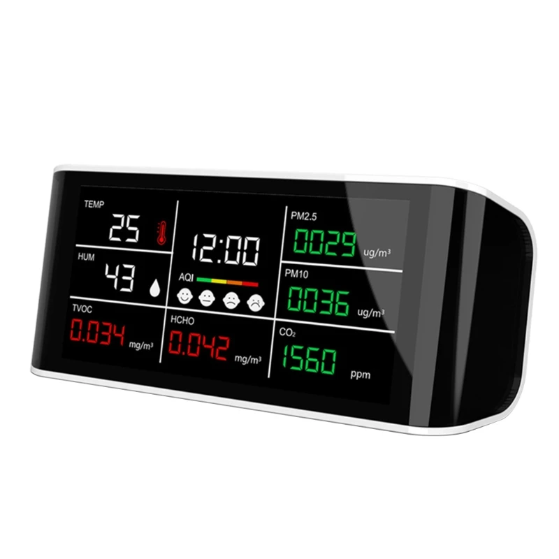 

DM69 Portable CO2 Meter PM2.5 PM10 HCHO TOVC Monitor Temperature Humidity Infrared NDIR Detector Multifunctional Air 649A