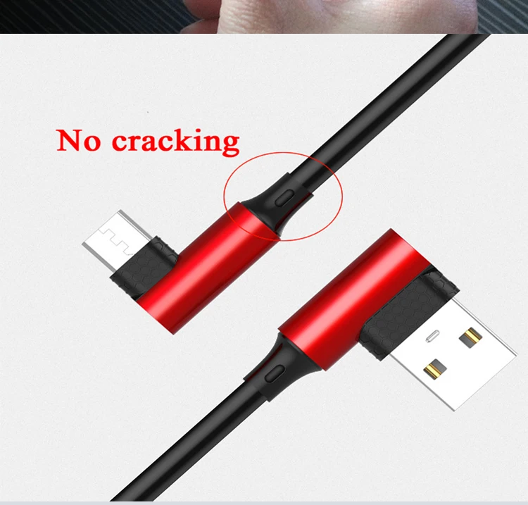 10 шт. 90 градусов двойной изгиб локоть кабель для передачи данных Micro USB Type C iPh
