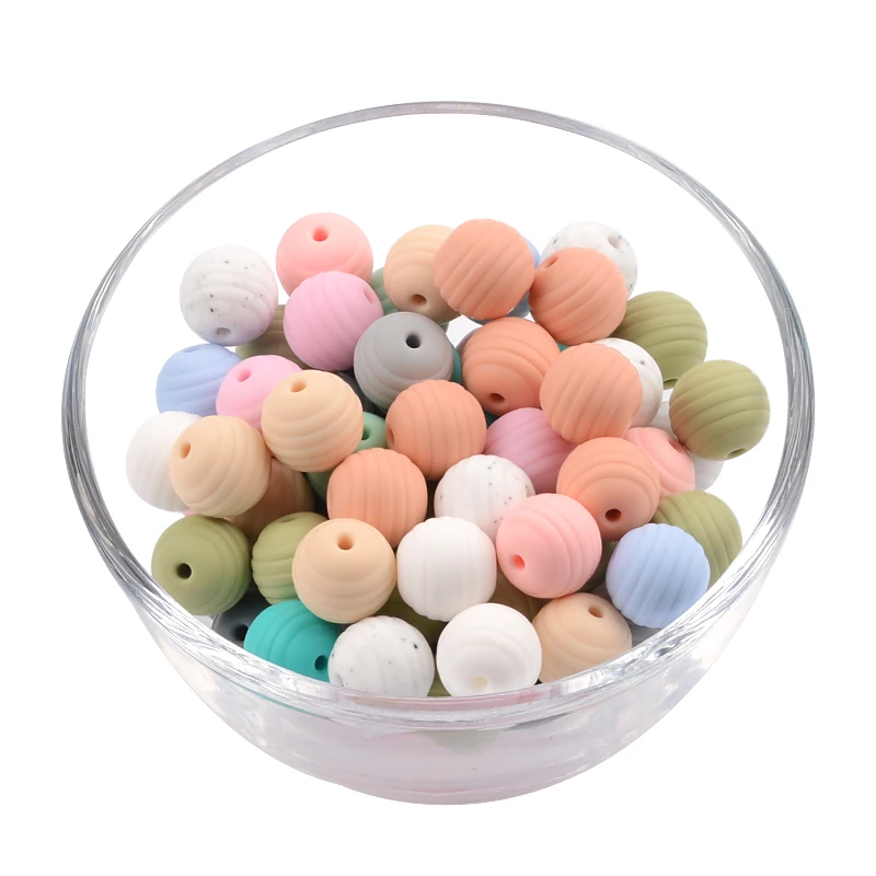 LOFCA 10 stücke Blatt Silikon Perlen Donuts BPA FREI Food Grade Baby Silikon Kaktus Zahnen Perlen Spielzeug Baby Schnuller Kette geschenk DIY – Detail 19
