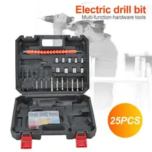 14/24/25 шт бытовой набор инструментов мультифункциональный дрель и рукавами из абс-пластика чехол прочный практичный соединительный стержень аппаратные средства набор инструментов