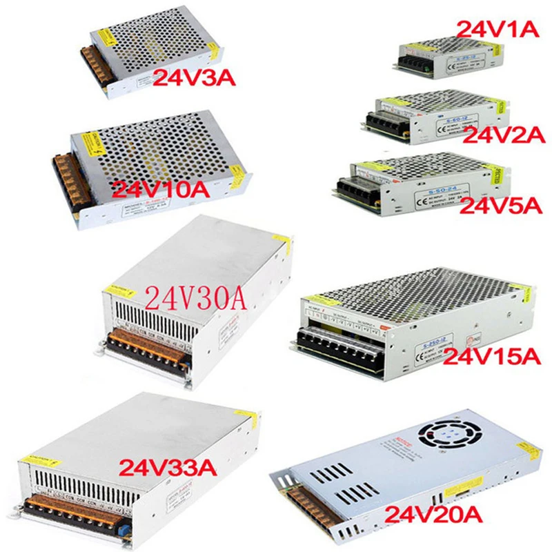 Трансформаторы DC 5V 12V 18V 24V 36V 48V Питание адаптер 1A 2A 3A 5A 6A 8A 10A 15A 20A 30A 40A светодиодный