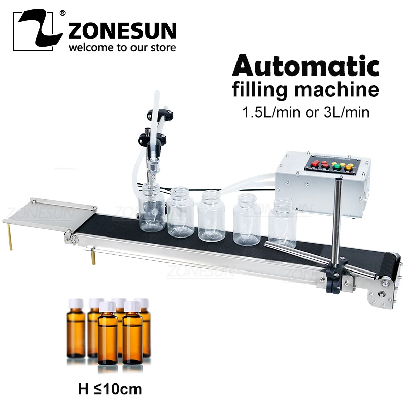 ZONESUN электрическая автоматическая машина для розлива жидкости бутылка воды
