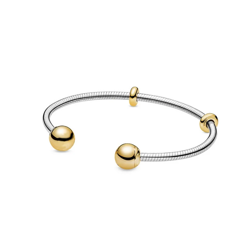 BBee, 925 пробы, серебряная основа, цепочка в виде змеи, ажурные, открытый пан, браслеты, браслет, подходит для Пандоры, браслет, модный, сделай сам, для женщин, очаровательный шарик