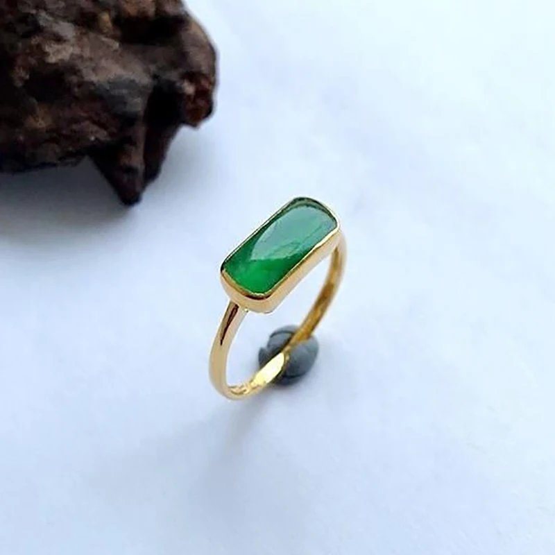 New original designer craft natural chalcedony opening adjustable ring retro light luxury exquisite charm women's silver jewelry silver ring,silver rings
