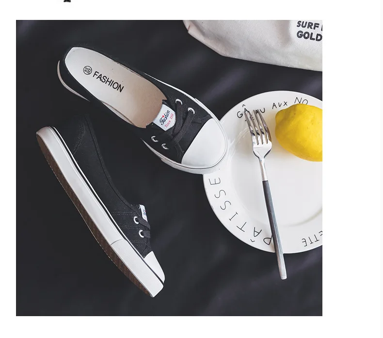 Manufacturers INS Super Fire Shoe Canvas Shoes Student Flat No Good Slip-on Loafers Women's a Generation of Fat