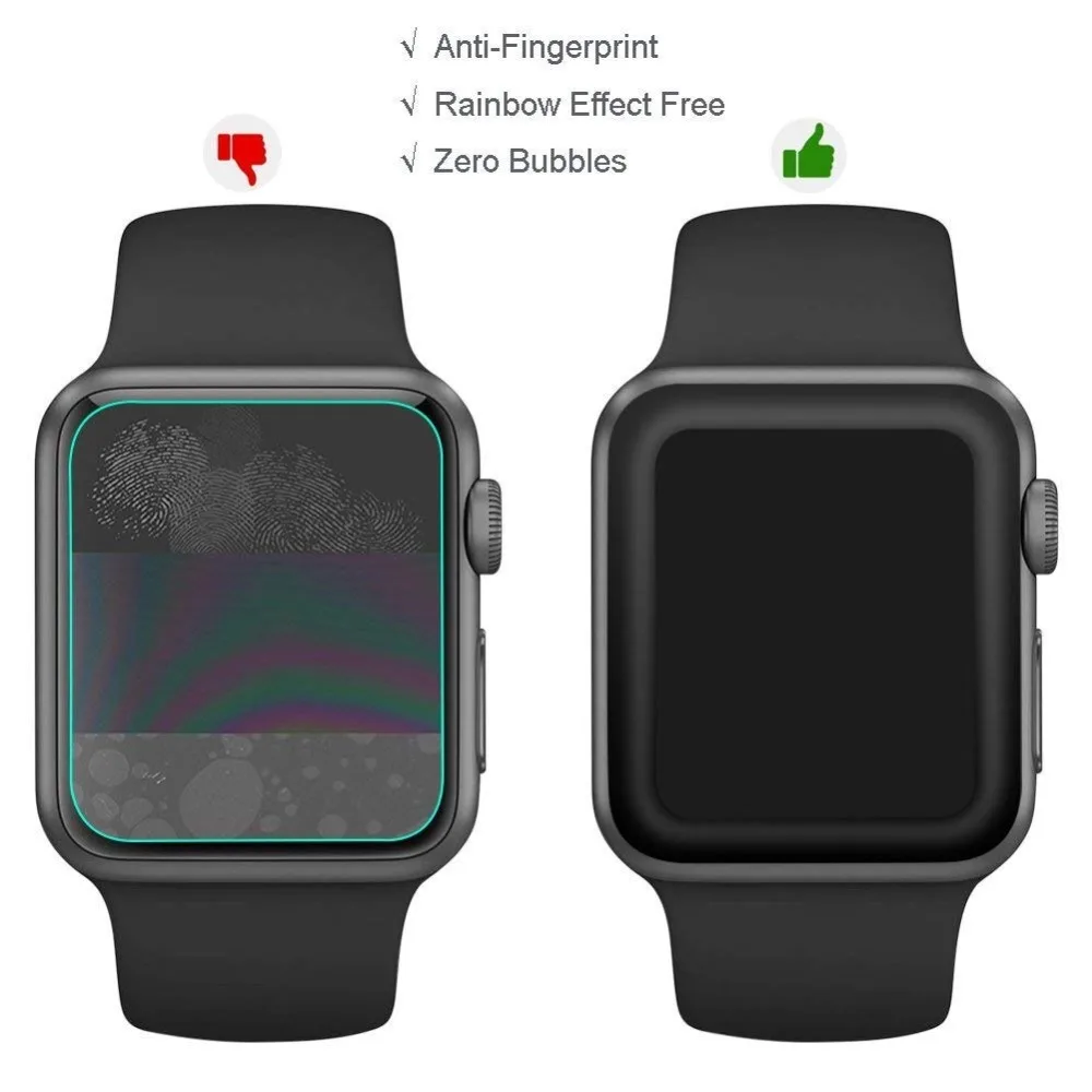 Weiches Glas für Apple Watch Displayschutzfolie 44 mm 45 mm 41 mm 38 mm 42 9D HD Vollfilm iWatch Serie 6 5 3 8 7 9 SE 40 mm Zubehör – Detail 10