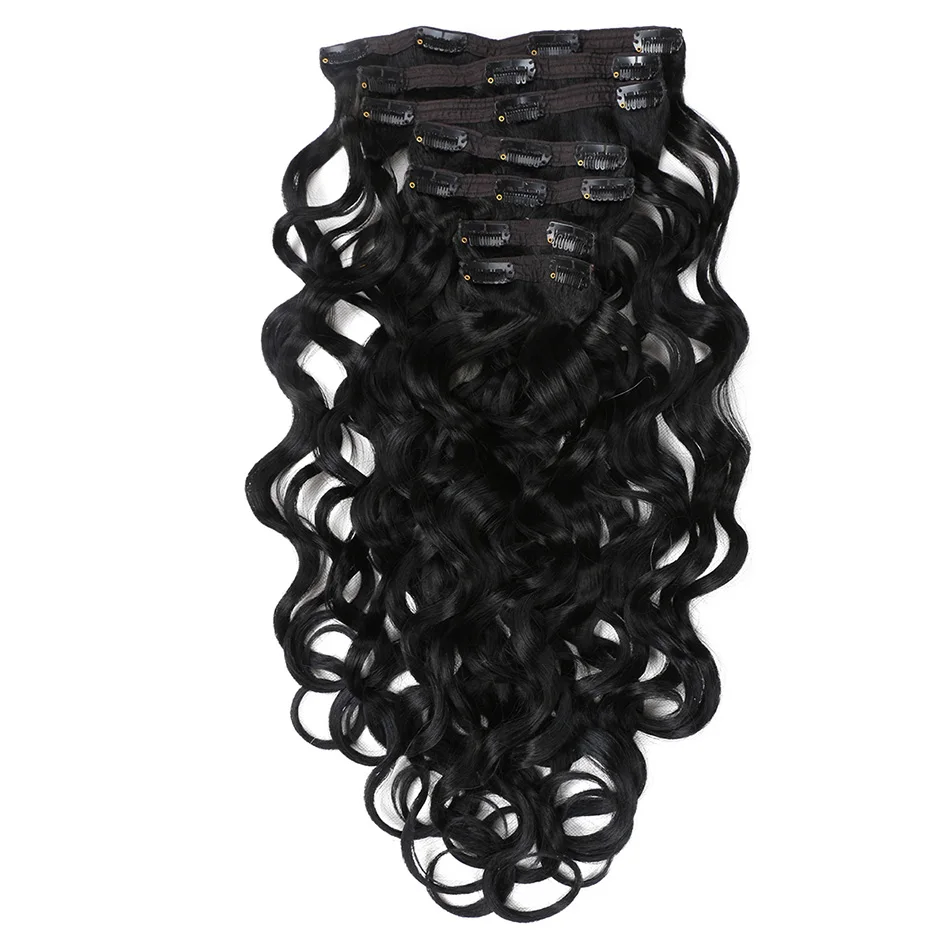 aplique de cabelo encaracolado extensão de cabelo super longa com tamanhos de fibra orgânica resistente ao calor