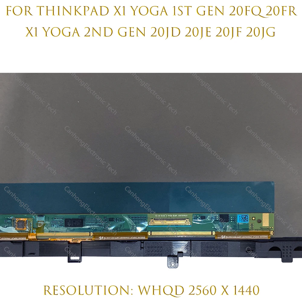 Tela Oled Sensível ao Toque Substituição e Montagem para Lenovo Thinkpad x1 Yoga 2nd Gen 20fq 20fr 20jd 20je 20jf 20jg 01aw977 01ax899 Tela de LCD do laptop - Imagem 4