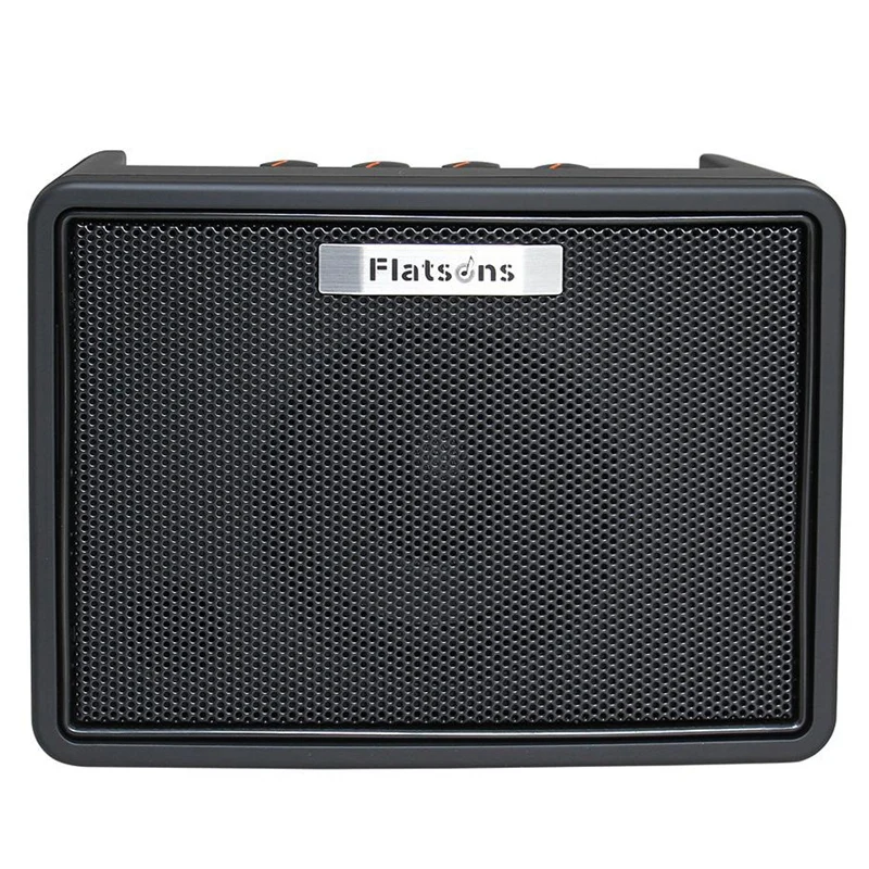 Flatsons Guitar Amplifier Speaker Built-In Mini Amp Electric Guitar Bass Rhythm Support Tap Tempo Function with Power Adapter Fg