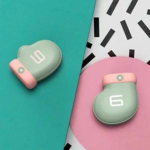 1 шт. мини USB грелки для рук маленькие перчатки Мобильный Внешний аккумулятор постоянная температура нагрев грелки для рук силиконовые рождественские подарки для девочек - Цвет: Зеленый