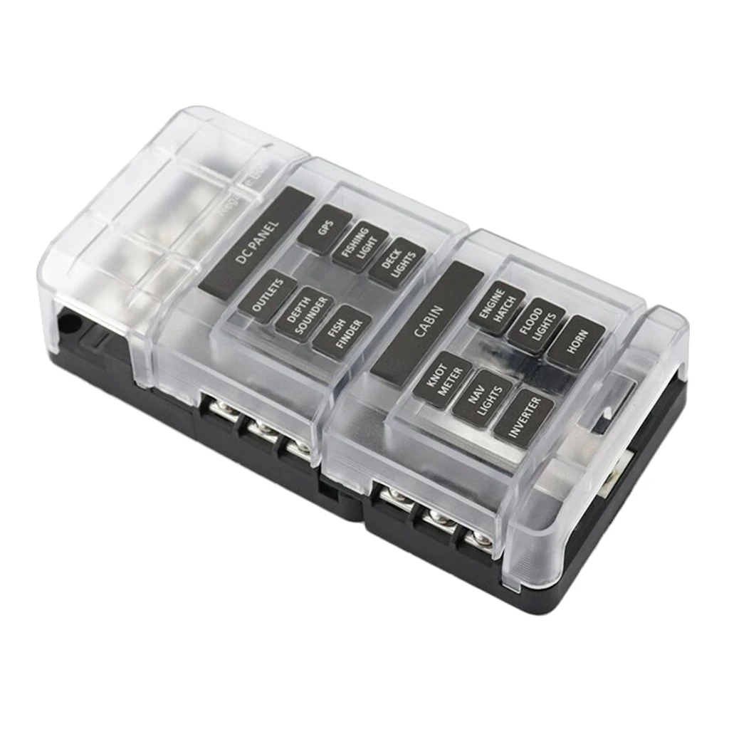 2 шт. 12 способ DC32V-12v лопасти цепи блок предохранителей держатель предохранителя Мини УВД АТО