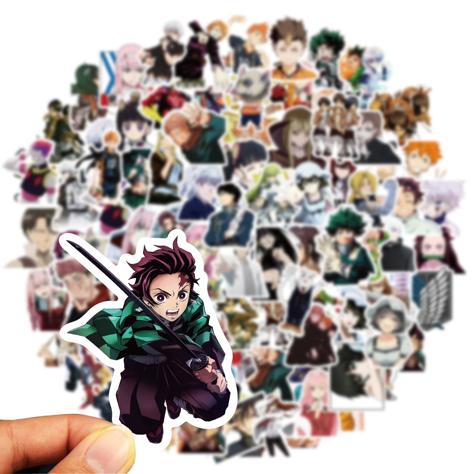 10/50/100PCS Cartoon Anime Attack on Titan/My Hero Academia Sticker For Kids DIY Luggage Laptop Skateboard Motorcycle Decals