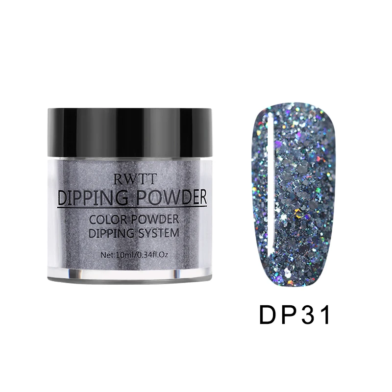 DP31 3 бутылки жемчужного цвета голографическое погружение ногтей порошковый цвет насыщенный блеск для ногтей натуральный сухой DIY Дизайн украшения для ногтей - Цвет: DP31