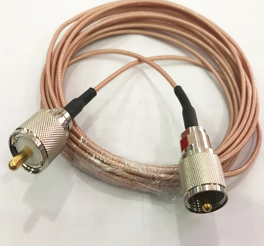 Длинная UHF PL259 штекер для UHF PL259 штекер RG316 для автомобиля Мобильная радиоантенна 1 м 3 м 5 м 10 м кабель