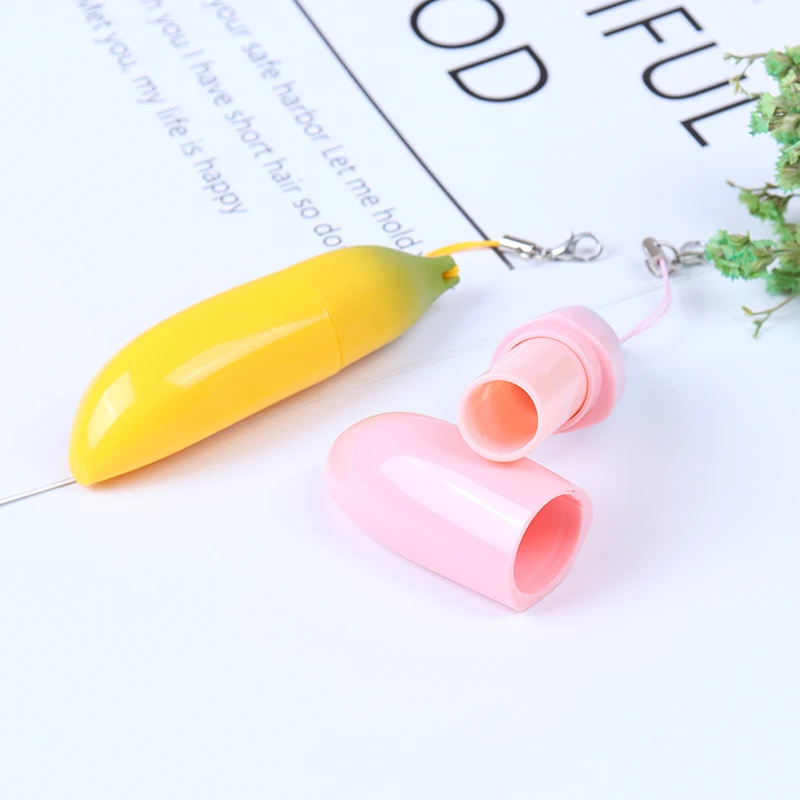 1Pcs Banana Shape Empty Lipstick Tube DIY Lip Balm Bottle For Child Creative Gift Cute Cosmetic Container Tube
