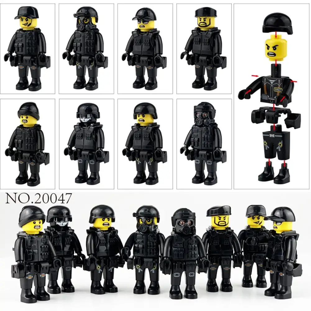 4pcs Military Special Guard Soldiers Building Blocks Bricks Figures Models Toys 