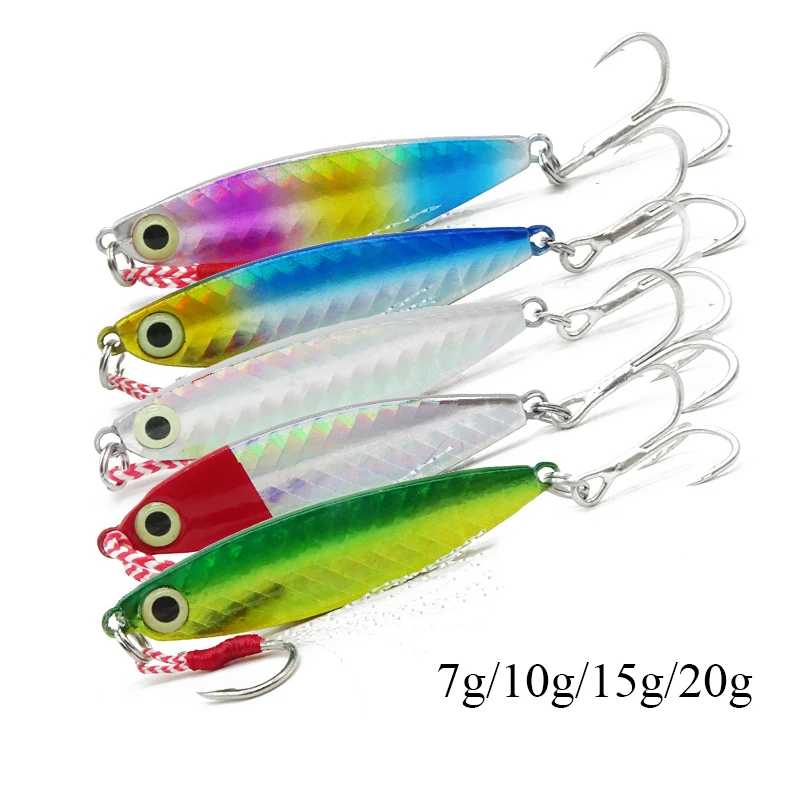 

AS Metal Cast Jig Spoon 7g10g15g20g Shore Casting Jigging Lead Fish Sea Bass Fishing Lure With Hooks Artificial Fishing Bait