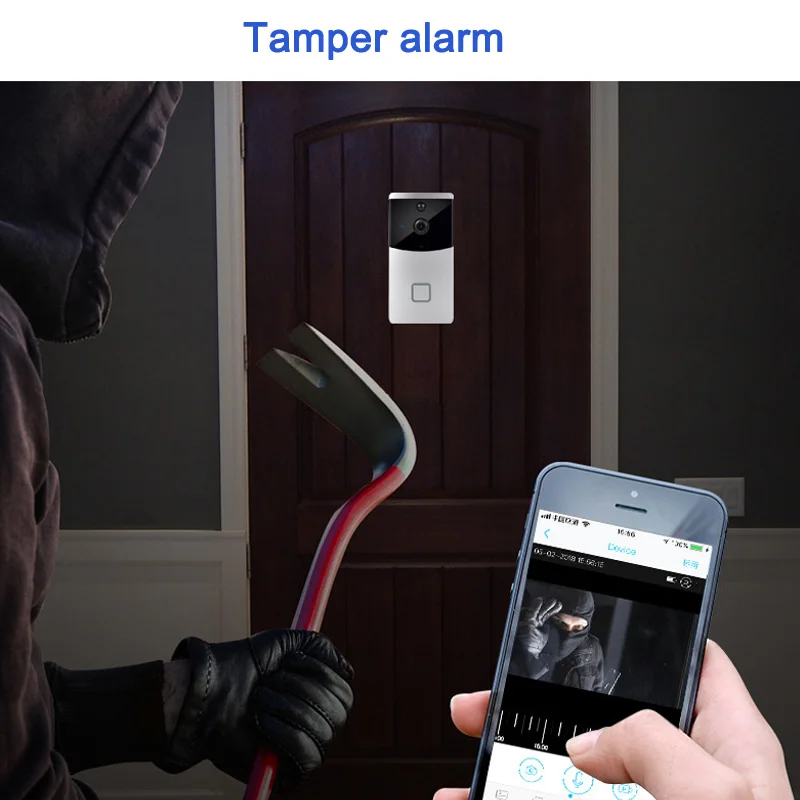 

Smart Intercom WI-FI Video Phone Door Bell Camera PIR IR Alarm for Apartments LHB99