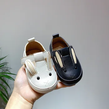 

New Arrivals Infant Toddler Girls First Walkers Cute Rabbit Style Girl Shoes Solid Color T-straped EU15-19
