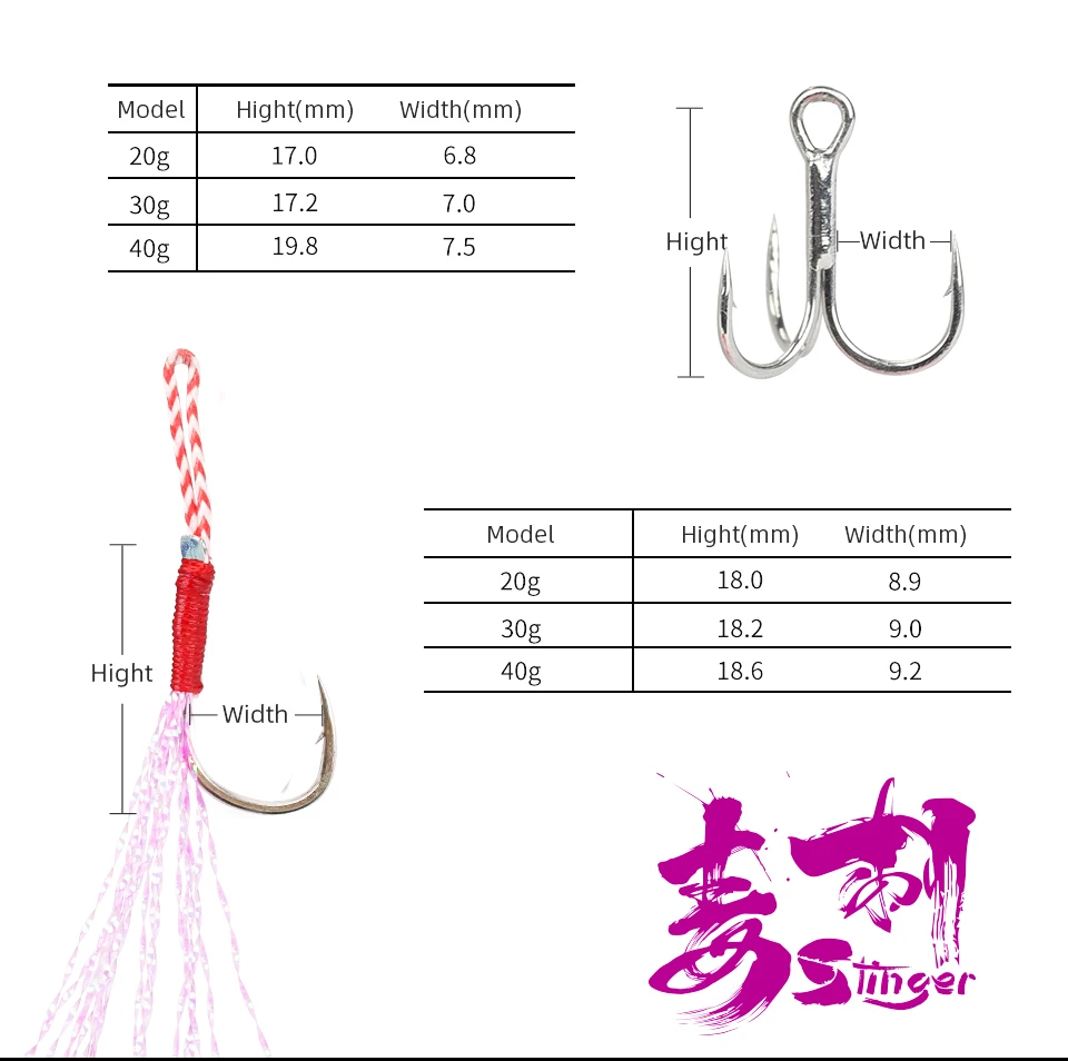 TSURINOYA 8 шт./партия зимняя металлическая морская наживка 20 г/30 г/40 г 4 цвета STINGER длинная Литья лодка приманка для морского окуня