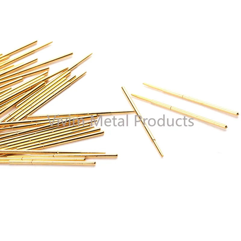 Durable Brass Spring Test Probe Probe Cover 100 / PCS Convenient Metal Spring Probe Length 27.8mm Spring Test Probe PAM75-F1