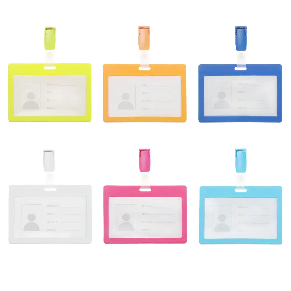 Soporte reemplazable para tarjeta de identificación de enfermera y Doctor, con Clip, tarjeta de trabajo de negocios placa con nombre, funda para tarjeta de crédito bancaria, tarjeta de identificación, tarjeta de visita