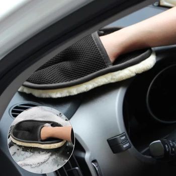 

Soft Wool Car Wash Clean Sponge Brush Glass Cleaner Gloves Cleaning Tool