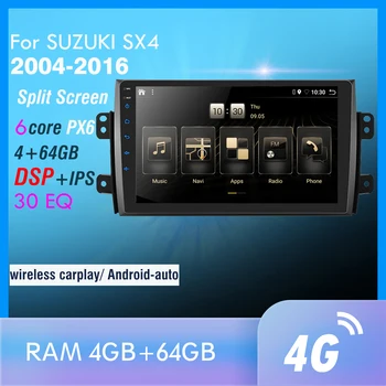 

1 din PX6 android 10.0 car radio DSP 2.5D IPS Screen GPS NAVIGATION 3G WIFI For SX4 2006-2016 Multimedia Bluetooth Player