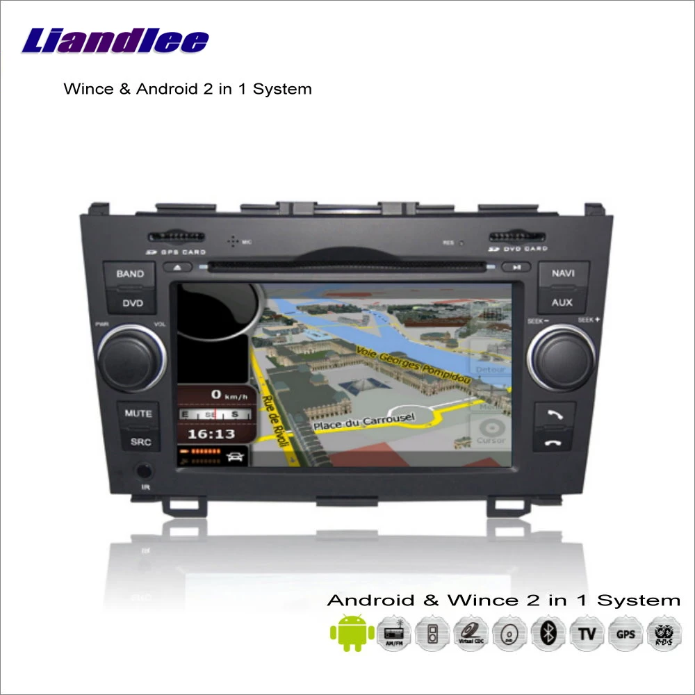 Liandlee для Honda CRV CR V 2007 ~ 2011 автомобильное радио CD DVD плеер GPS навигация продвинутая