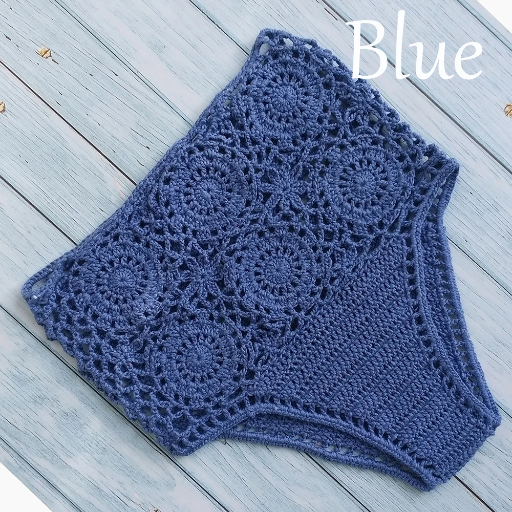 Elevate your swimwear collection with our High Waist Crochet Flower Bikini Bottoms. These stylish thong-style swimsuit shorts feature a delicate hollow-out design, perfect for adding a touch of elegance to your beachwear wardrobe.