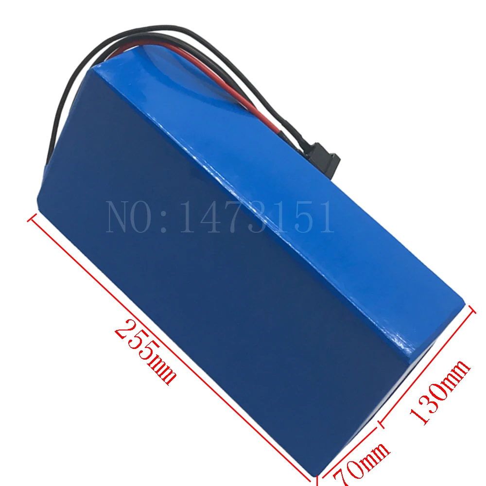 Buy 48V 1000W lithium battery 48V 15AH electric bike battery 48v 15ah lithium ion battery with 30A BMS 54.6V 2A charger free duty