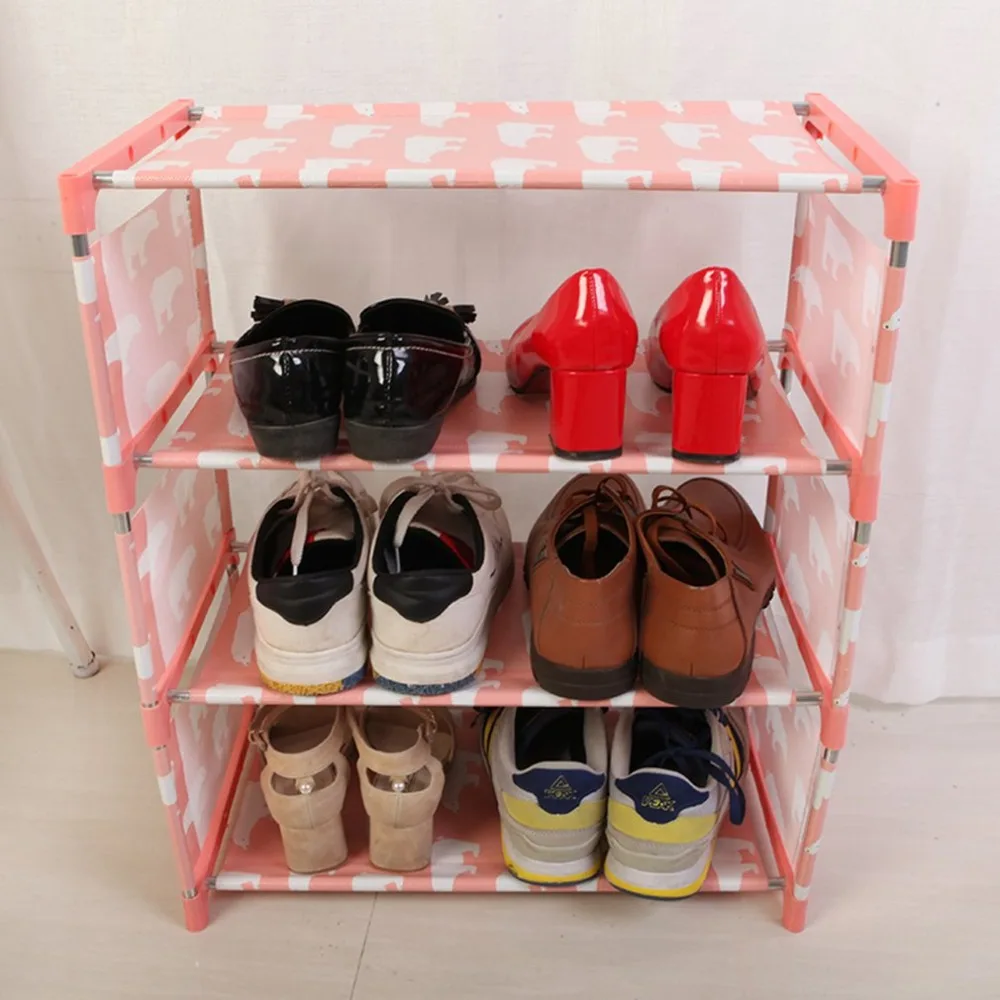 3 /4Tiers Non-woven Fabric Storage Shoe Rack Hallway Cabinet Organizer Holder Door Shoe Storage Cabinet Shelf DIY Home Furniture