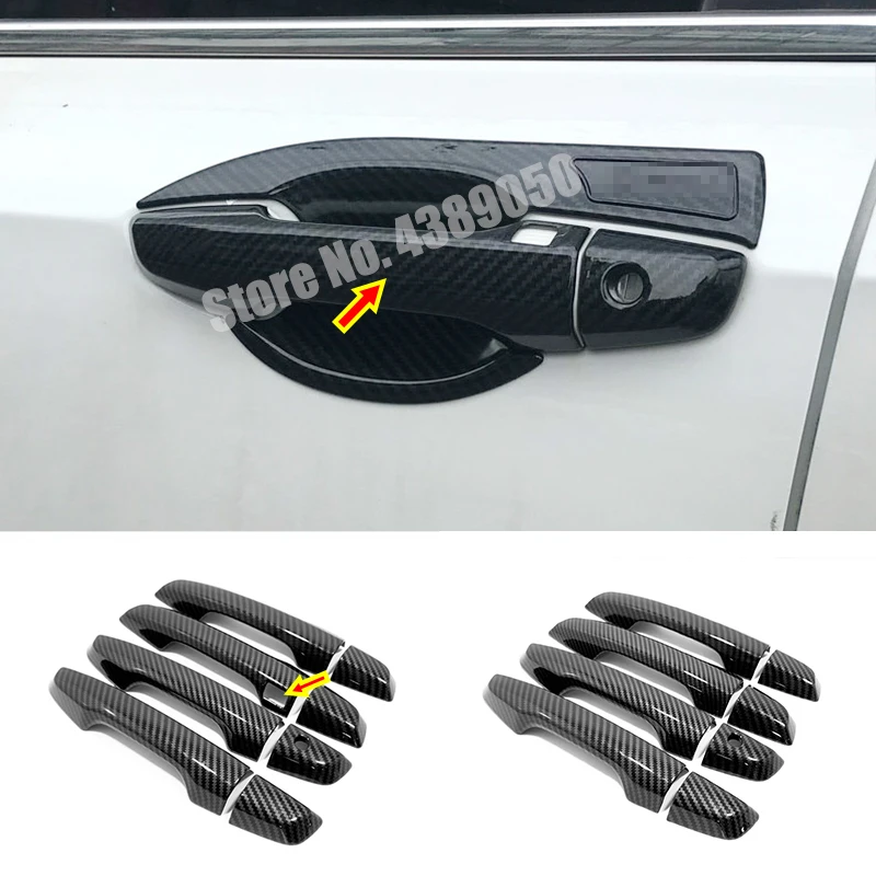 

ABS выхлопной трубы из углеродного волокна для Honda CR-V CRV 2017 2018 2019 2020 LHD аксессуары протектор для двери автомобиля ручка декоративная крышка планки