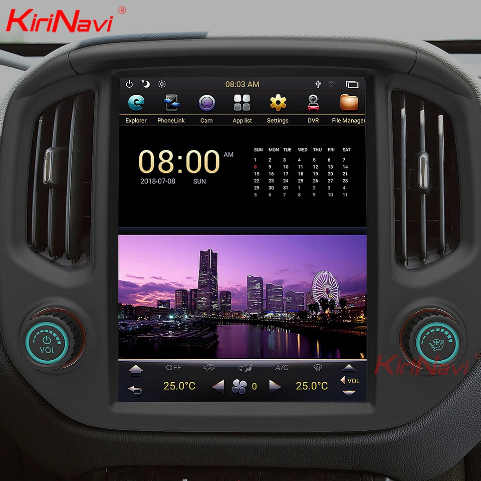 KiriNavi вертикальный экран Tesla стиль Android 8,1 автомобильный Радио Мультимедиа gps навигация автомобильный dvd-плеер для Chevrolet Colorado GMC