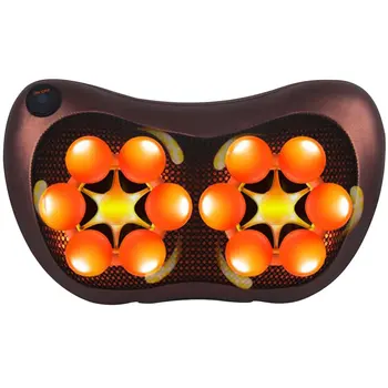 

Four Heads And Eight Multifunctional Massage Instrument Infrared Cervical Vertebrae Back Massager Car Home Massage Pillow