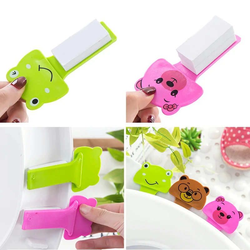 Cartoon Toilet Seat Handle Holder Sanitary Not Dirty Hand Toilet Lid Lifter Closestool Holder Toilet Lifter Bathroom Accessories images - 6