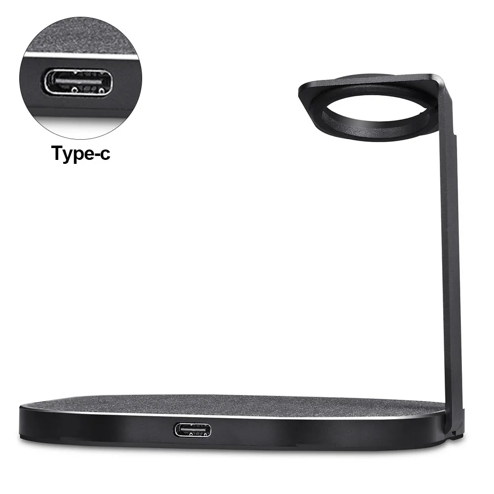 Portable Charging Stand Smartphones Wireless Desktop Holder Aluminum Alloy Mount Bedroom 2 In 1 Convenient For Apple Watch