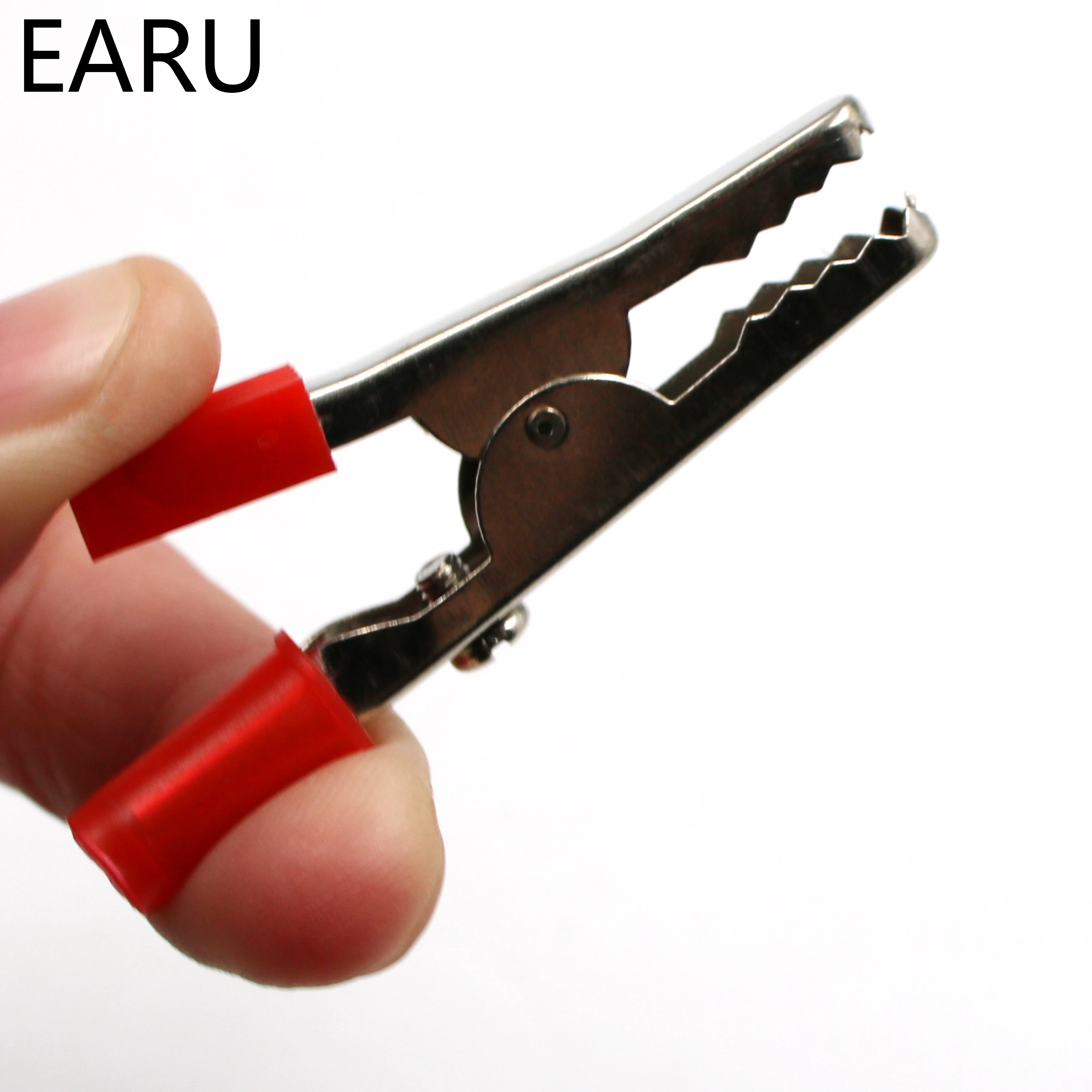 50mm Plastic Handle Test Probe Metal Alligator Clips Connector for Battery alligator clips