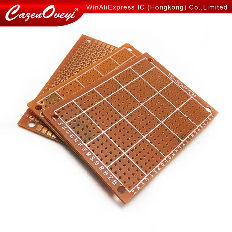 

5pcs/lot 5x7cm 5*7 new Prototype Paper Copper PCB Universal Experiment Matrix Circuit Board In Stock