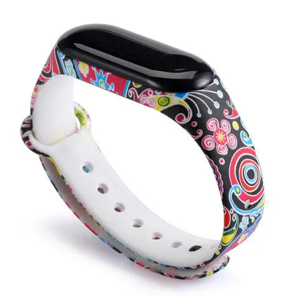 Graffiti style Strap For XiaoMi Mi Band 3 4 5 6 Silicone Wrist Strap For XiaoMi MiBand 6 sports strap for mi band 5 3 4 bracelet D44
