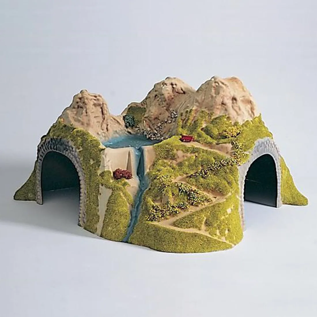 

48 x 42 x 22cm 1:87 HO Scale Plastic Model Toy Train Double Track Railway Cave Tunnels Sand Table Toy
