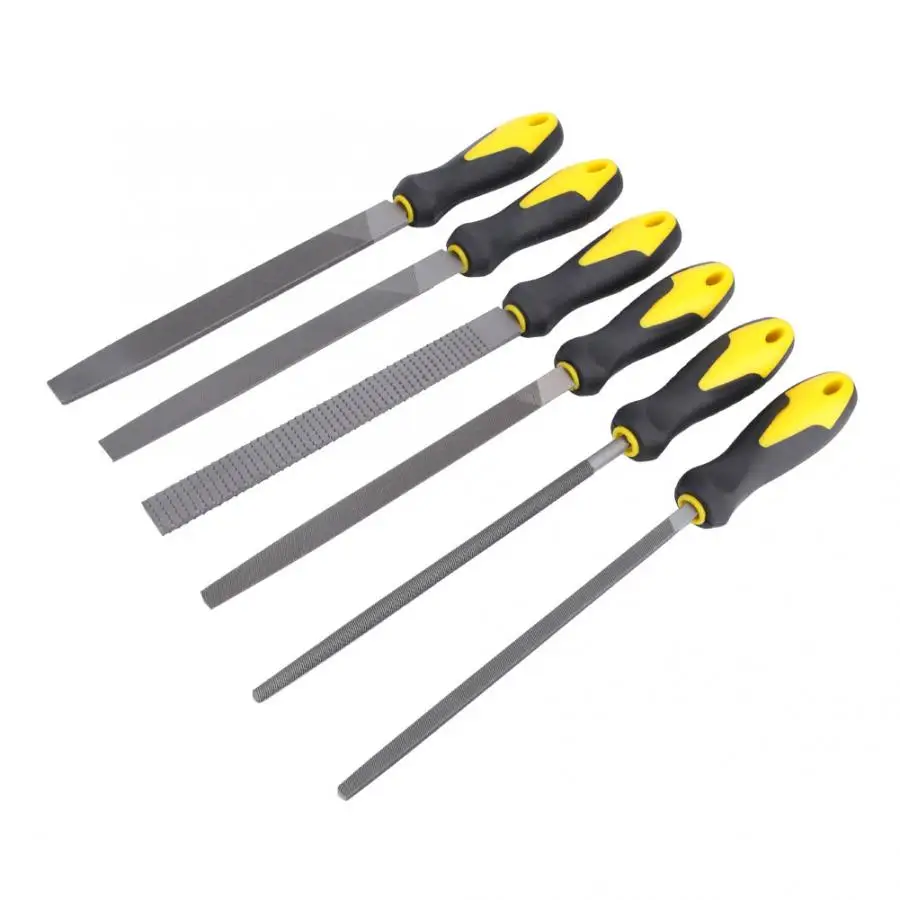 

6Pcs 8 Inch Wood File Rasp Set High Carbon Steel Hand Tool for Woodwork Metal Glass Ceramic Domestic Delivery